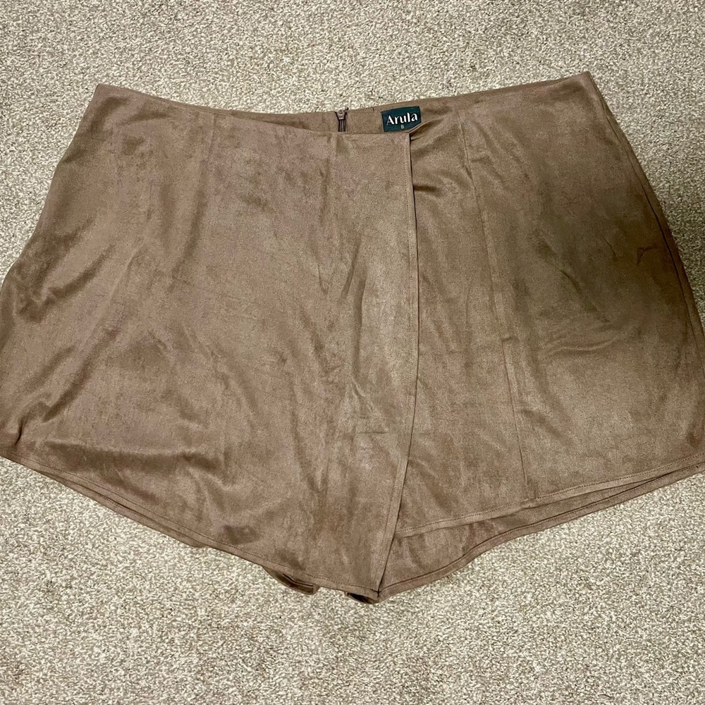 ARULA Tan Wrap Skort